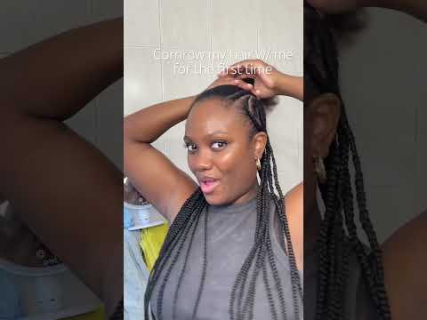 Doing cornrows on my hair for the first time!! ! #naturalhair #protectivestyles #4chair