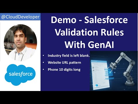 Salesforce Validation Rules with GenAI | Validation Rule Example in Salesforce | Salesforce Tutorial