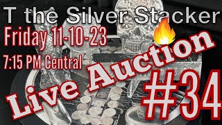 LIVE Auction 34 #silver #silverstacking #engelhard #silverpours #coincollecting