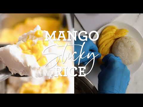Mango Sticky Rice flavor at Via Gelato in Honolulu Hawaii using local mangoes and Thai sticky rice