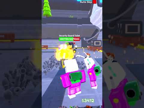 Defeating the Security Guard Toilet on Toilet Tower Defense! #roblox #robloxshorts #games