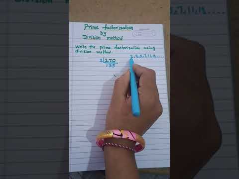prime factorization by division method
