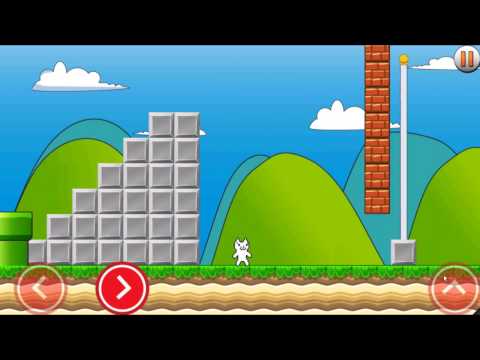 Cat Mario HD - Super Cat World - Syobon Action - Get Passed Level 1- 1 and 2- 2