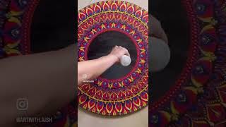 Finishing touches on the 24” Dot Mandala #mandala #dotartist #art #dotart #dotwork #handmade #dot