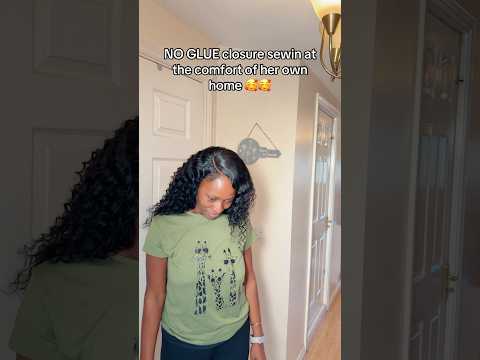 Glueless closure weave 🥰 #sewin #glueless #mobilehairdresser #homeservice #weave #protectivestyles