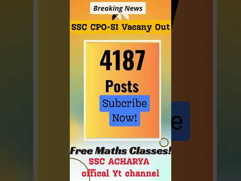 #ssccposi #maths #newvacancy #delhipolicesi #sscacharya #adilsir