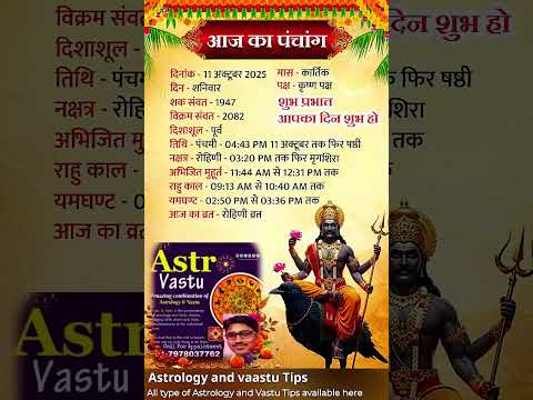 🌞 Aaj Ka Panchang | आज का शुभ मुहूर्त 🔮