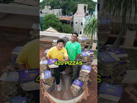 We gave away 420 pizzas’😱😱 #shorts