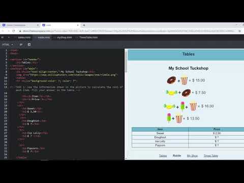 Code4Kids - My First Website - Lesson 4 - Let's go Shopping