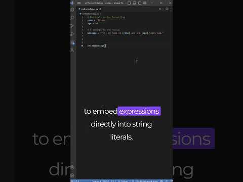 Python F-strings for Clean and Fast String Formatting #programming #coding #python