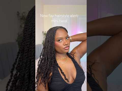 Mini twist might be my new go to ! #protectivehairstyles   #diyprotectivehairstyles #minitwists