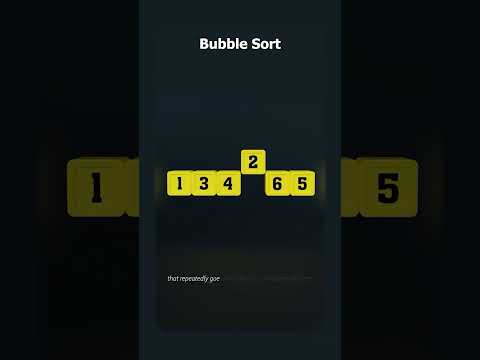 Bubble sorting algorithm in 3D #programming #algorithm #technology #tech #code