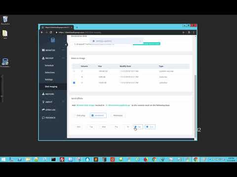 Enabling and Configuring disk image or system state backups