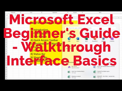 Excel Beginner's Guide - A Quick Walkthrough the Interface Basics