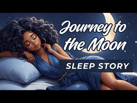 Journey to the Moon: A Soothing Sleep Story | Guided Bedtime Meditation  for Deep Rest #sleep #moon