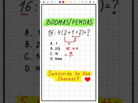 Most People Get This Wrong! (Order Operations) #shorts #math #pemdas