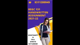 begc 131 handwritten assignment 2021-22 9311280949