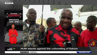 NUM against unbundling of Eskom