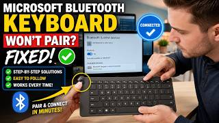 How to Fix ANY Microsoft Bluetooth Keyboard That Won’t PAIR Connect to PC Computer (Designer Compact