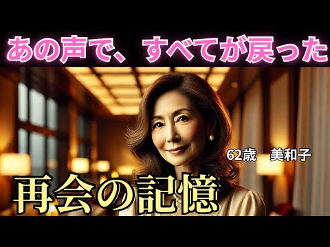 【シニア恋愛】「恋って、60を過ぎてからのほうが本物だ」〜再会したのは、30年ぶりの初恋相手でした〜【朗読ドラマ】