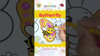 Letter B Butterfly Coloring 🦋 | Learning with Fun for Kids #kidsart #drawing #artinstruction