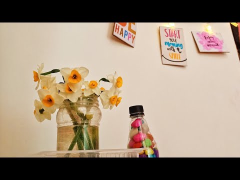 Motivational Corner Room Decor with Photo Collage, Inspiring Quotes and Fairy Lights #shorts