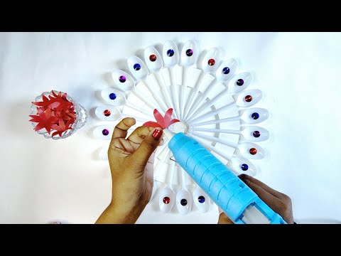 plastic spoon decoration ideas | plastic spoon wall hanging | #artisticnatha #shorts #viral #diy