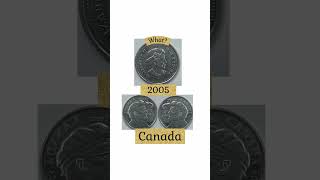 Canadian coin collection 25cents 2005 #collector coin#world #money #coincollecting #country