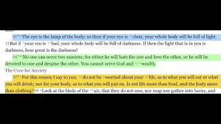 Scripture for life and godliness ~ Matthew 6