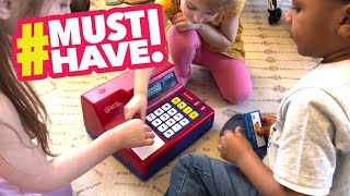 Learning Resources Pretend & Play Calculator Cash Register – 73-Piece Toy Set for Kids Ages 3+