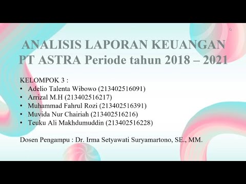 Manajemen Keuangan - Analisis Laporan Keuangan PT ASTRA Periode tahun 2018-2021 (Kelompok 3)