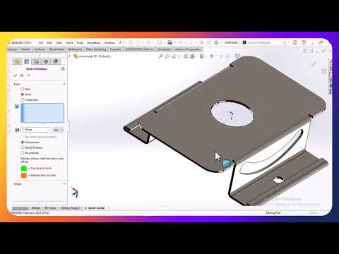Sheet Metal Part Simulation in SOLIDWORKS: Fixed Geometry & Remote Load Analysis