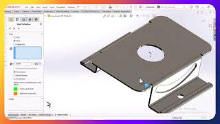 Sheet Metal Part Simulation in SOLIDWORKS: Fixed Geometry & Remote Load Analysis