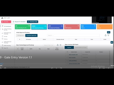BETs ERP | 09 - Gate Entry | Inventory/Procurement Module