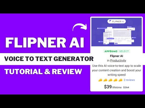 Flipner AI Tutorial & Review 2024 | Best Voice To Text Generator| Saas LTD Hunter🔥