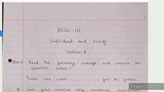 BEGC131 SOLVED Handwritten Assignment 2020-21| BEGC 131 Ignou solved Assignment 2020-21| BEGC 131