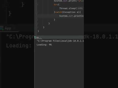 Simulate loading percentage in terminal using Java