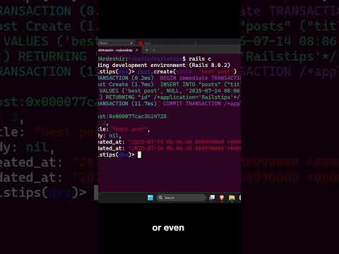 Ruby on Rails Console