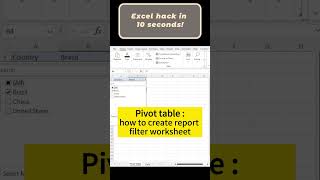 Excel Tricks - pivottable to create report filter page #excelhack #exceltrick #office #productivity