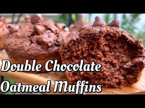 ほわっほわ‼️オートミールマフィン‼️ Double Chocolate Oatmeal Muffins‼️