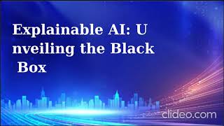 explainable AI