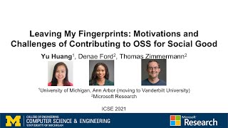 ICSE2021- Leaving My Fingerprints: Motivations and Challenges for Contributing to OSS4SG
