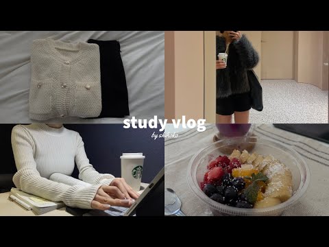 【Eng】study vlog｜5:30起き女子大学生の日常🧺｜2025年目標設定と達成のための管理法📔｜スキマ時間を有効活用する生活💭｜おすすめのアサイーボウル｜ピラティス.ディナー