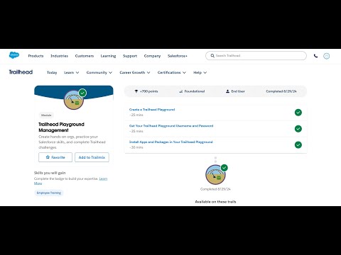 Install Apps and Packages in Your Trailhead Playground | Trailhead Playground Management | Trailhead