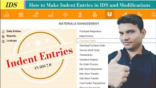 How to make Indent Entries in IDS #ids #ids2022 #NeerajRJ05