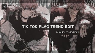 TIK TOK FLAG TREND EDIT IN ALIGHT MOTION + QR CODE