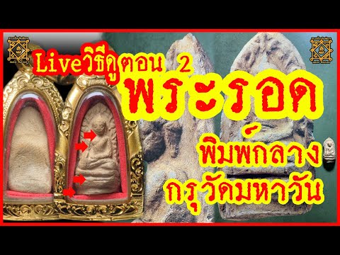 Live #2 วิธีดู พระรอดพิมพ์กลาง กรุวัดมหาวัน จังหวัดลำพูน เนื้อเขียวคราบเหลือง