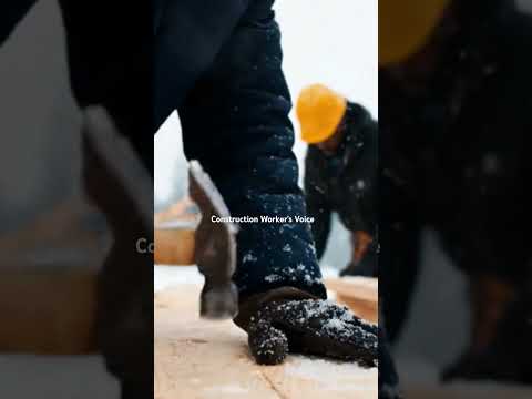 Winter Build – Hammering Sounds in Falling Snow ❄️🔨
