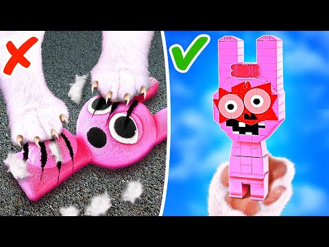 Сat VS Pinki In A LEGO World! 🐰 *I Made Sprunki And Inside Out 2 From Bricks*