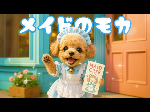 【社畜いぬのモカ】いらっしゃいませ!!メイドバイトを始めたモカの一日に密着🐶❤️